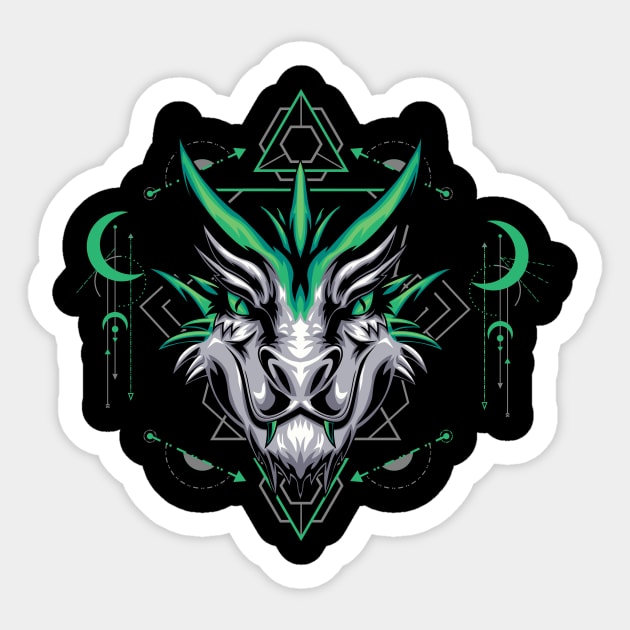 dragon king head Sticker by SHINIGAMII